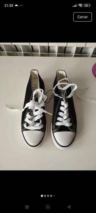 Zapatillas lona negras talla 40 nuevas