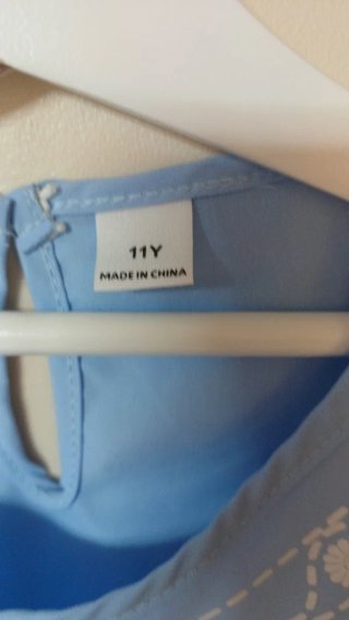 Vestido niña Talla 11 azul claro
