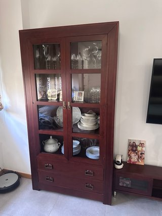 Conjunto Muebles Salón Madera Oscura