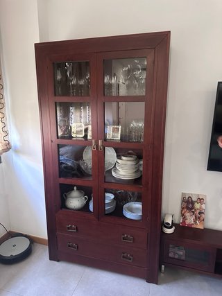 Conjunto Muebles Salón Madera Oscura