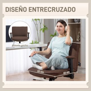 Silla de oficina marrón y negra