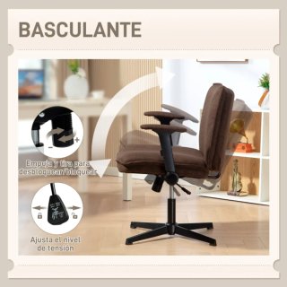Silla de oficina marrón y negra