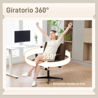 Silla de oficina marrón y negra