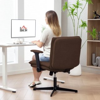 Silla de oficina marrón y negra