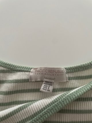 Top de rayas verde y blanco Talla XS