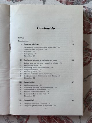 Topología de espacios métricos.
