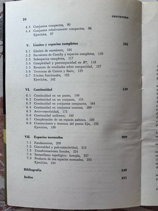 Topología de espacios métricos.