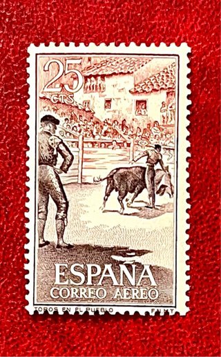 Bonita serie sellos Toros Fiesta Nacional 1960