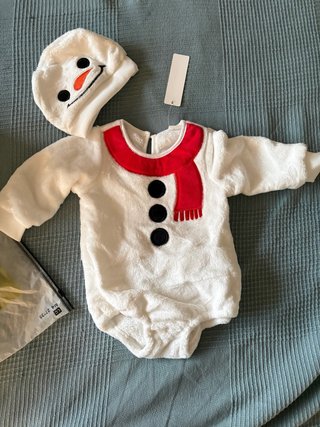 Disfraz Muñeco Nieve Bebé Talla 6-9 Meses