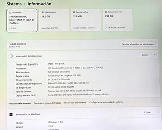 Microsoft Surface Pro 8 i5-16gb-256gb Plata