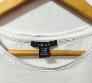 Camiseta blanca Amisu mujer Talla XXL
