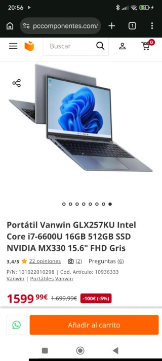 Nuevo Portátil Intel Core i7 16GB RAM 512GB SSD