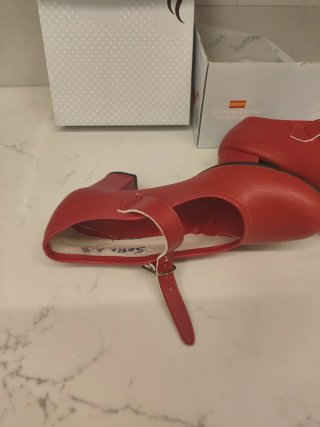 Zapatos flamencos niña rojos