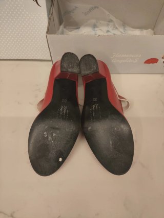 Zapatos flamencos niña rojos