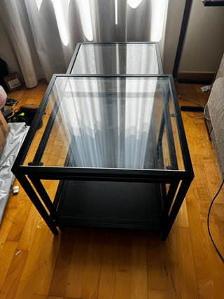 IKEA VITTSJO mesa auxiliar cristal