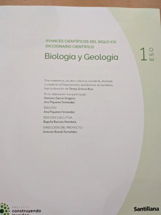 Libro Biología y Geología 1º ESO Santillana Madrid