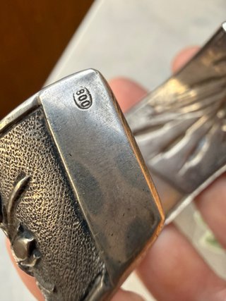 Bracciale Argento 800 Antico Floreale Regolabile