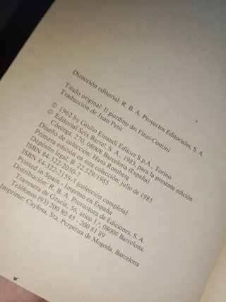 El jardín de los Finzi Contini ( Italia fascista)