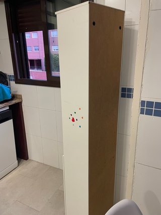 Mueble Estantería Blanco con Cristal