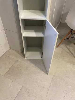 Mueble Estantería Blanco con Cristal