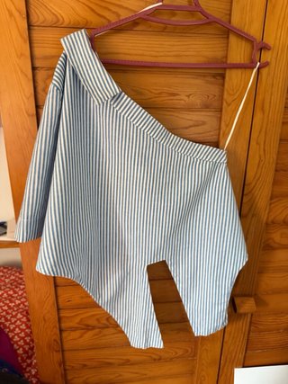 Camisa Asimétrica Zara Rayas