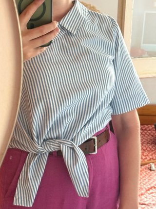 Camisa Asimétrica Zara Rayas