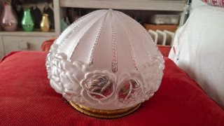 Lámpara Techo Art Nouveau Cristal Dorado