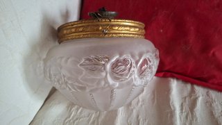 Lámpara Techo Art Nouveau Cristal Dorado