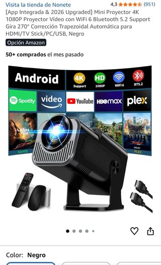 Proyector Nanote Negro