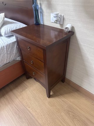 Conjunto Muebles Dormitorio Madera Oscura