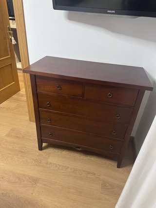 Conjunto Muebles Dormitorio Madera Oscura