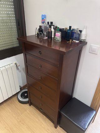 Conjunto Muebles Dormitorio Madera Oscura