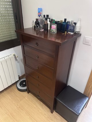 Conjunto Muebles Dormitorio Madera Oscura