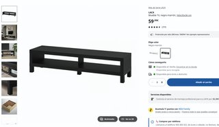 Mueble TV LACK IKEA 160x35x36 cm