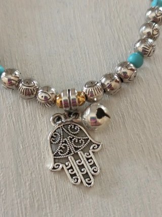 Conjunto Collar y Pulsera Mano de Fátima