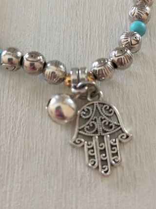 Conjunto Collar y Pulsera Mano de Fátima