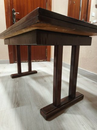 Mesa centro elevable y extensible madera