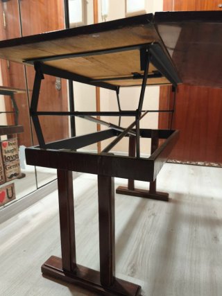 Mesa centro elevable y extensible madera