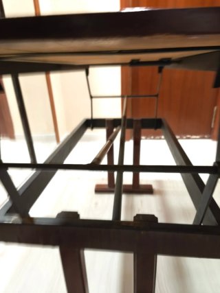 Mesa centro elevable y extensible madera