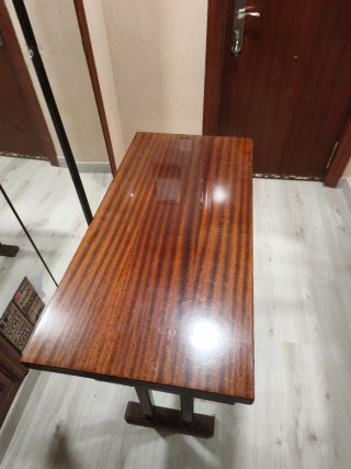 Mesa centro elevable y extensible madera
