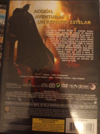 Batman Begins DVD (Español)