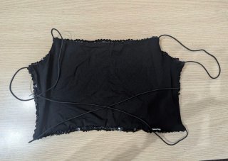 Top lentejuelas negro tirantes