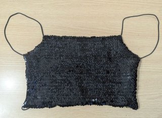 Top lentejuelas negro tirantes