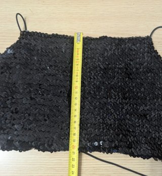 Top lentejuelas negro tirantes