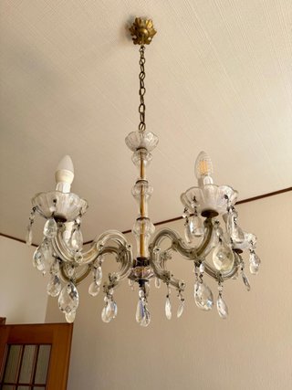 Lampadario cristallo stile veneziano oro