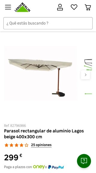 Sombrilla de patio grande de 3m x 4m