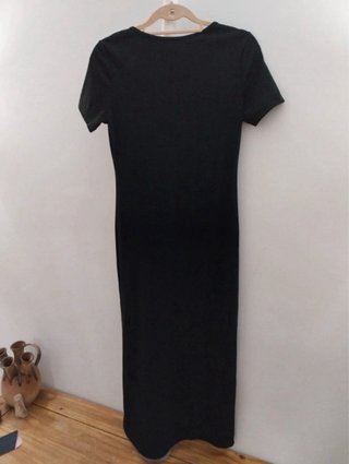 Vestido largo negro algodón Talla M/L