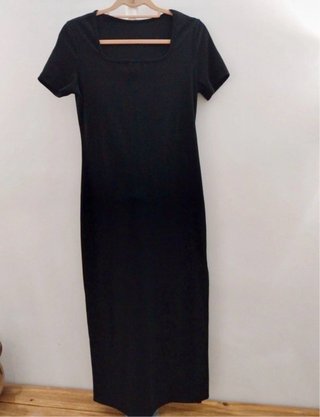 Vestido largo negro algodón Talla M/L