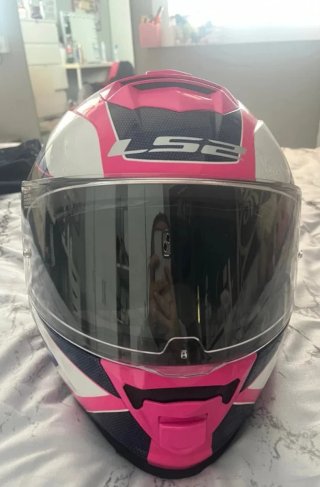 2 Cascos Moto MT Helmets Negro/Azul Moto casco LS2