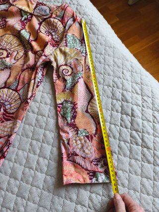 Vestido ALMATRICHI estampado, bordado caracolas.